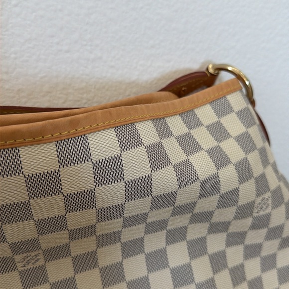 AUTHENTIC LOUIS VUITTON Damier Azur Delightful MM Rose Ballerine - Picture 5 of 16